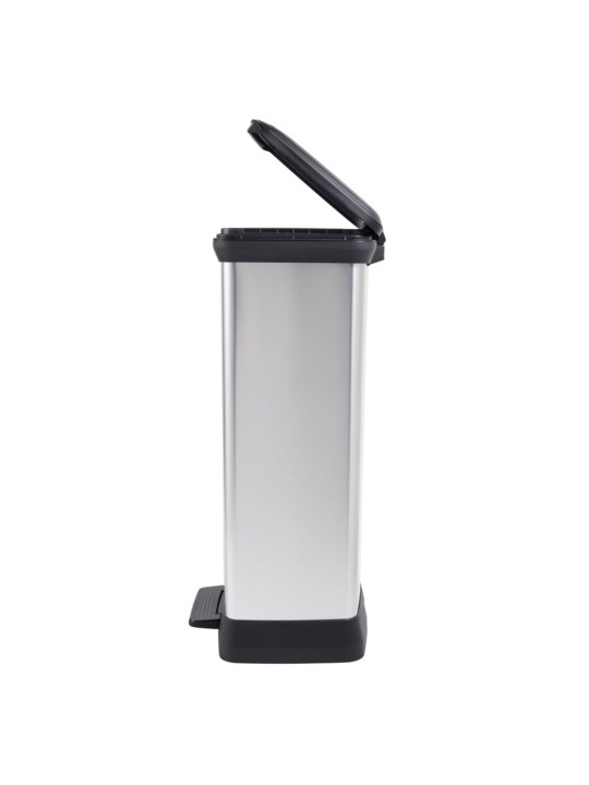 Curver atkritumu tvertne ar pedāli deco, 50 l, sudrabaina