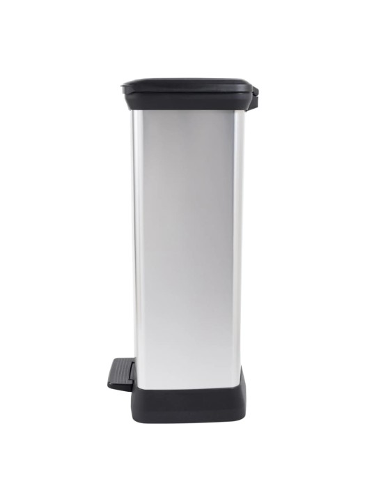 Curver atkritumu tvertne ar pedāli deco, 50 l, sudrabaina