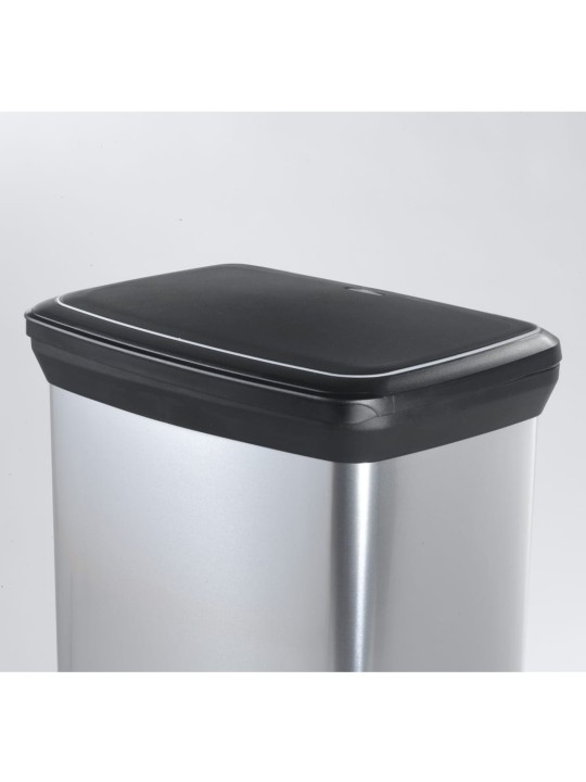 Curver atkritumu tvertne ar pedāli deco, 50 l, sudrabaina