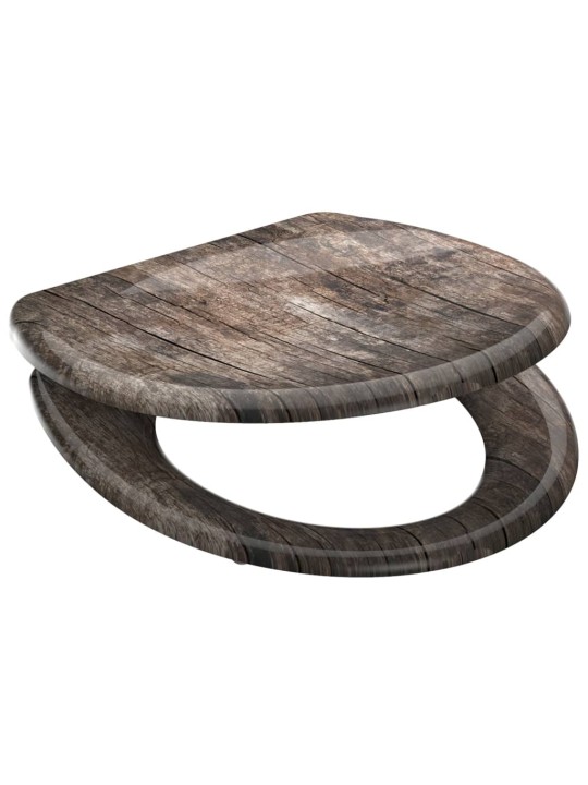 Schütte duroplast tualetes sēdeklis old wood, lēnā aizvēršana