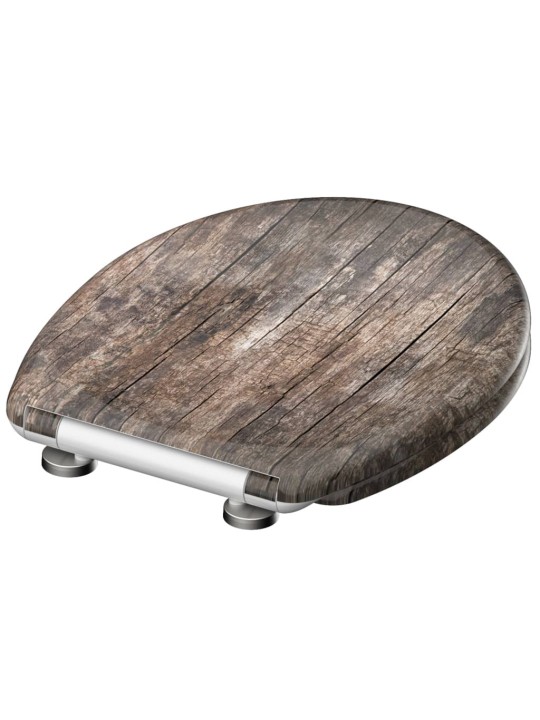 Schütte duroplast tualetes sēdeklis old wood, lēnā aizvēršana