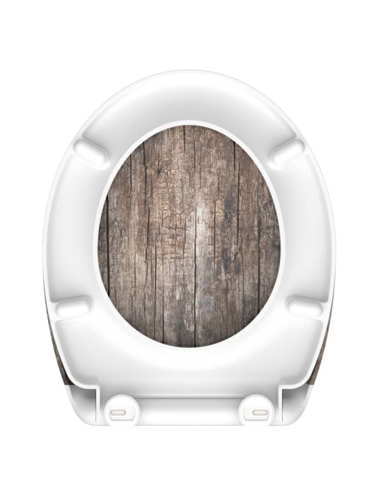 Schütte duroplast tualetes sēdeklis old wood, lēnā aizvēršana