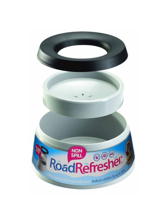 Road refresher mājdzīvnieku ūdens bļoda, s izmērs, pelēka, sgrr