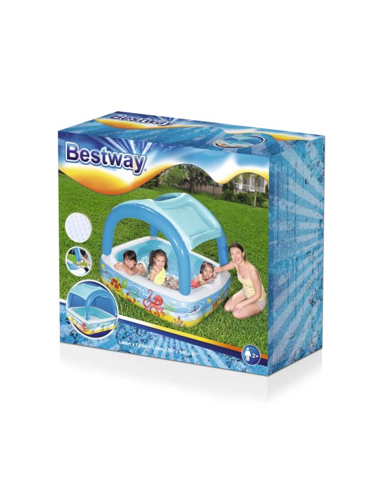 Bestway rotaļu baseins ar jumtu, 140x140x114 cm, zils, 52192