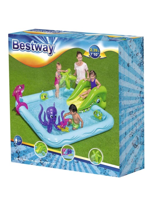 Bestway piepūšams spēļu centrs, akvārija dizains, 239x206x86 cm