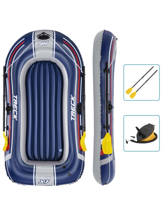 Bestway piepūšamā laiva hydro-force, ar airiem un pumpi, zila