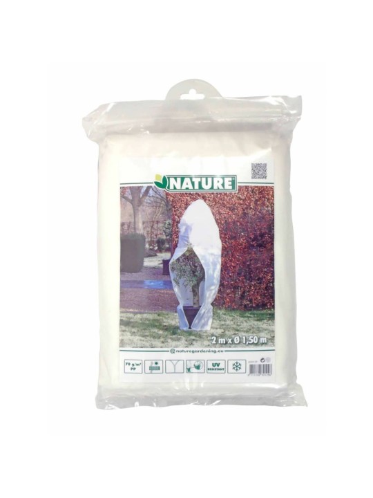 Nature augu ziemas pārsegs, rāvējslēdzējs, 70 g/m², balts, 1,5x1,5x2 m
