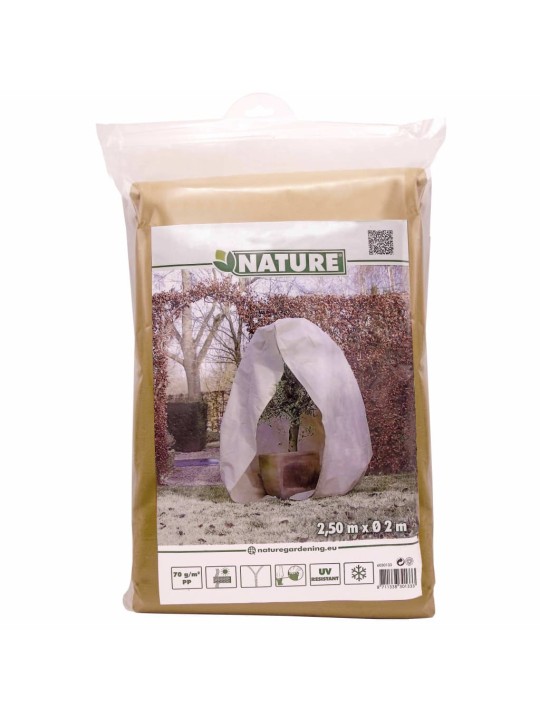 Nature augu ziemas pārsegs ar rāvējslēdzēju, 70 g/m², bēšs, 2x2,5 m