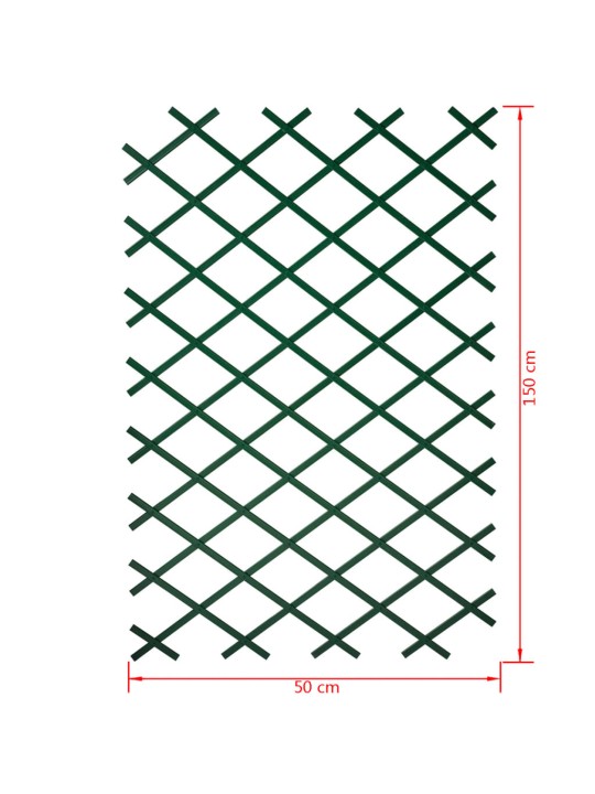 Nature dārza špalera, 50x150 cm, zaļš pvc, 6040702