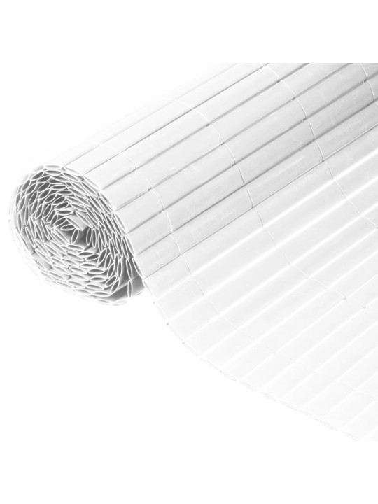 Dārza aizslietnis, divpusējs, 1x3 m, balts pvc