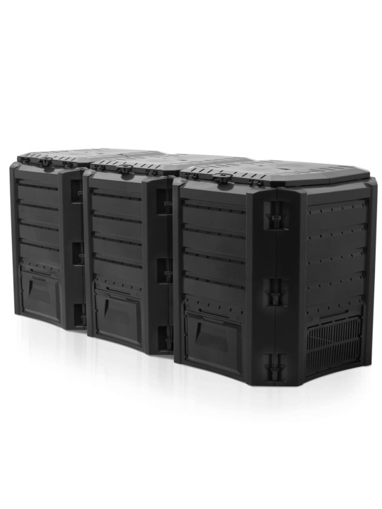 Nature komposta kaste, 1200 l, melna, 6071483