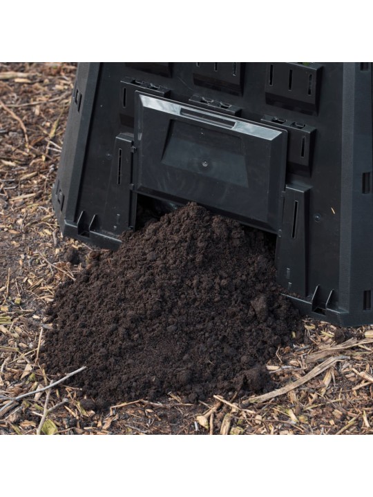 Nature komposta kaste, 1200 l, melna, 6071483