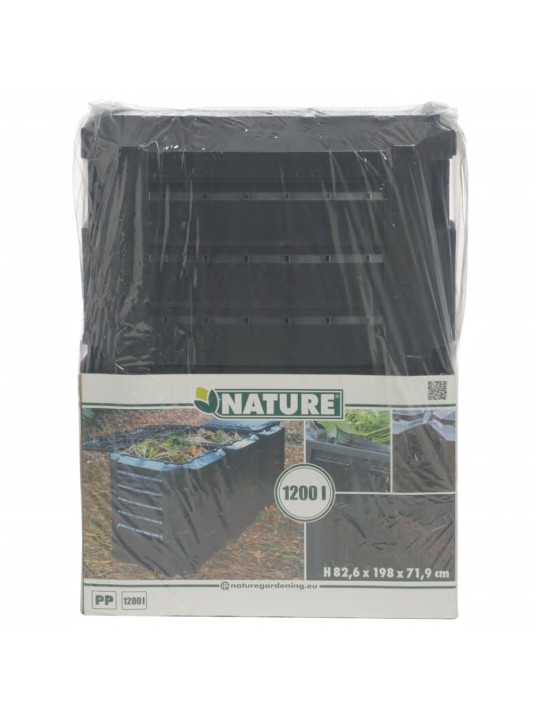 Nature komposta kaste, 1200 l, melna, 6071483