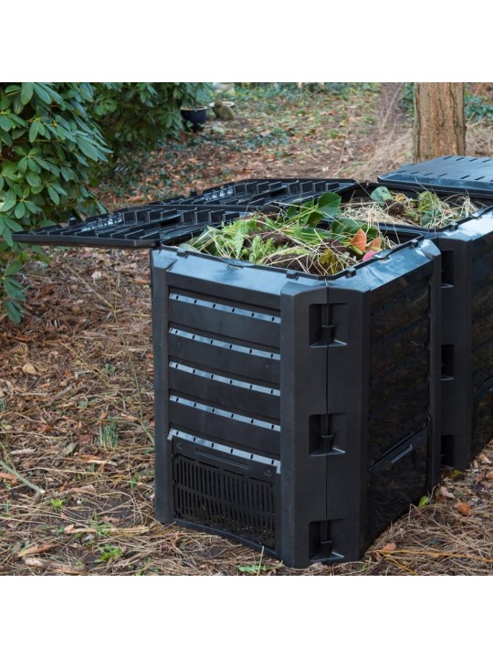 Nature komposta kaste, 1200 l, melna, 6071483