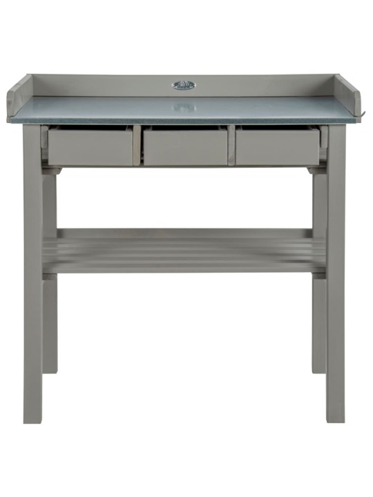 Esschert design dārza darba galds, pelēks, cf29g