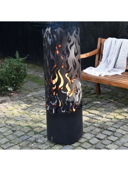 Esschert design ugunskura grozs flames, oglekļa tērauds, melns, ff408