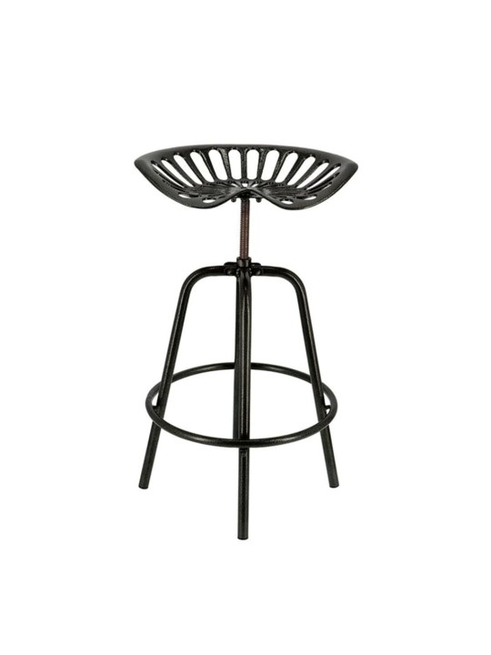 Esschert design bāra krēsls, traktora dizains, melns