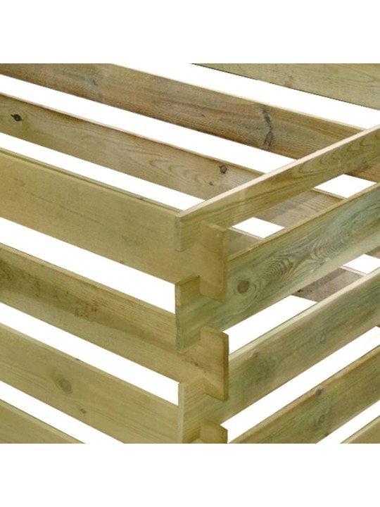Komposta kaste, 180x90x90 cm, impregnēta priedes koka dēļi