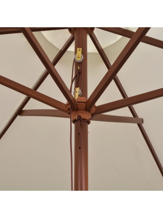 Saulessargs, 270x270 cm, koka kāts, krēmbalts