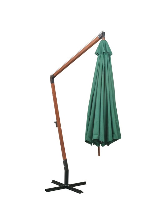 Saulessargs, iekarams, 350 cm, koka kāts, zaļš