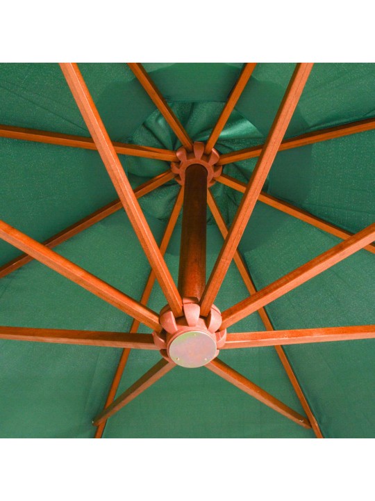 Saulessargs, iekarams, 350 cm, koka kāts, zaļš