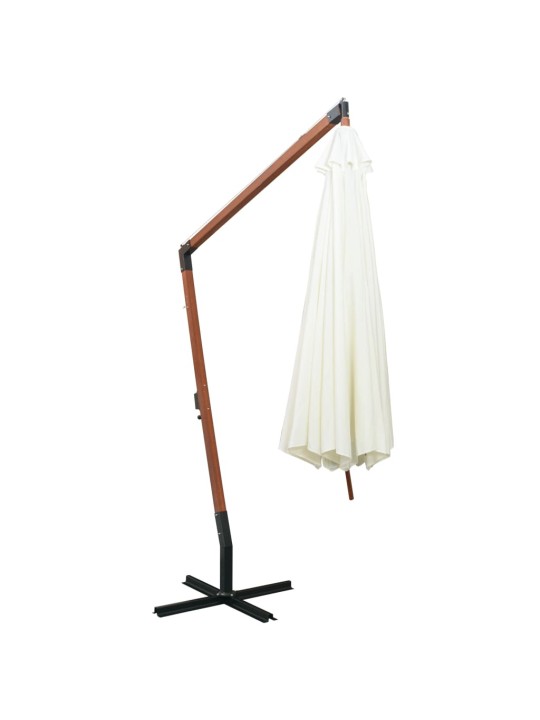 Saulessargs, iekarams, 350 cm, koka kāts, balts