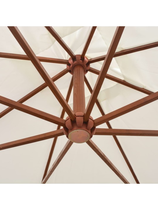 Saulessargs, iekarams, 300x300 cm, koka kāts, balts