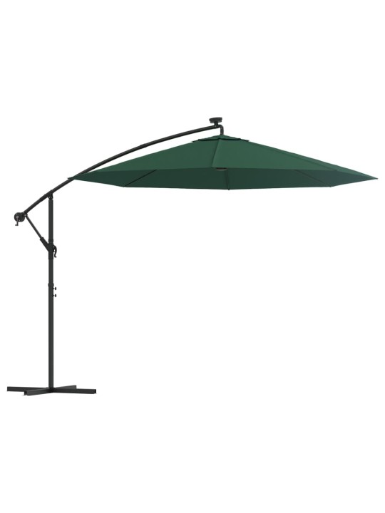 Saulessargs ar led, iekarams, 300 cm, metāla kāts, zaļš