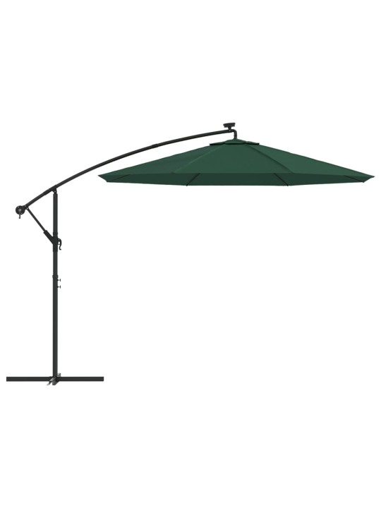 Saulessargs ar led, iekarams, 300 cm, metāla kāts, zaļš