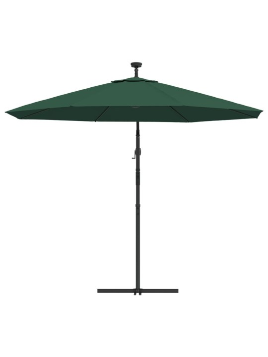 Saulessargs ar led, iekarams, 300 cm, metāla kāts, zaļš
