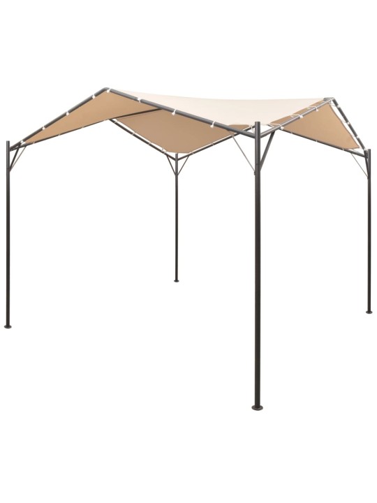 Dārza nojume, telts, 4x4 m, tērauds, bēša