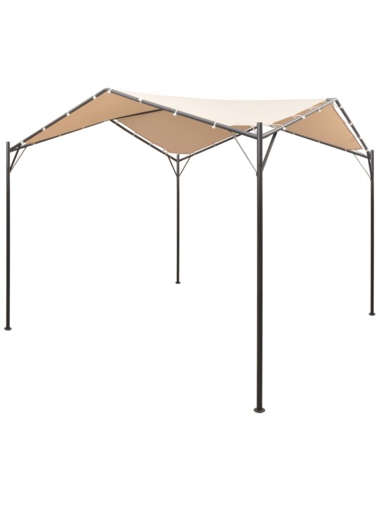 Dārza nojume, telts, 3x3 m, tērauds, bēša