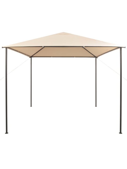 Dārza nojume, telts, 3x3 m, tērauds, bēša