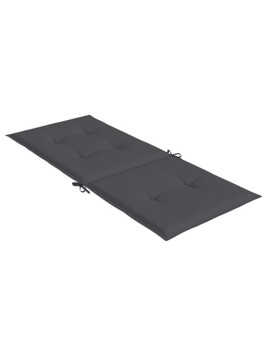 Dārza krēslu spilveni, 2 gab., pelēki, 120x50x3 cm, audums