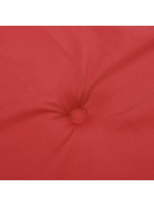 Dārza krēslu spilveni, 2 gab., sarkani, 120x50x3 cm, audums