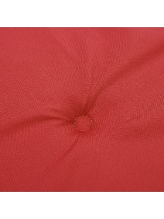 Dārza krēslu spilveni, 4 gab., sarkani, 120x50x3 cm, audums