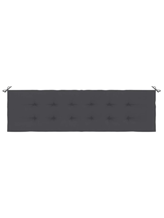 Dārza sola matracis, 180x50x3 cm, audums, antracītpelēks