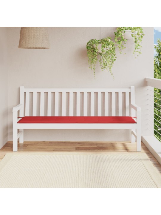 Dārza sola matracis, 180x50x3 cm, audums, sarkans