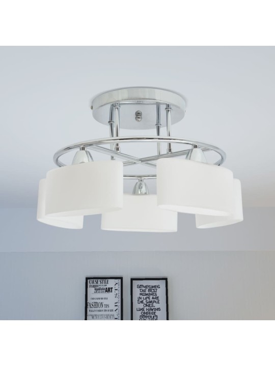 Griestu lampa ar elipsoidāliem abažūriem, 5 e14 spuldzes, 200 w