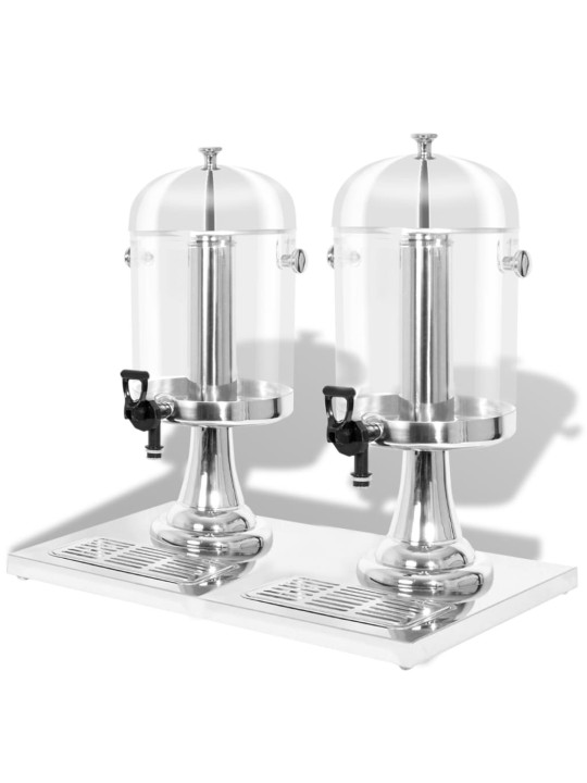 Dubultais sulas dispensers, 2 x 8 l, nerūsējošs tērauds