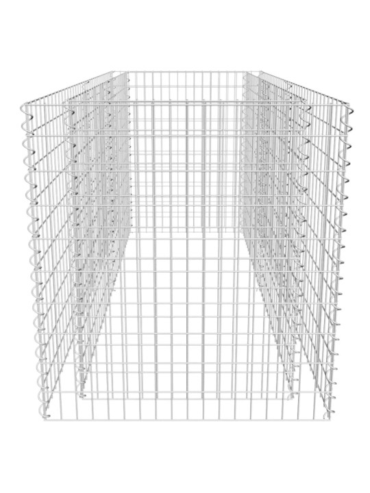Gabions, augstā puķu kaste, tērauds, 180x90x100, sudraba krāsa
