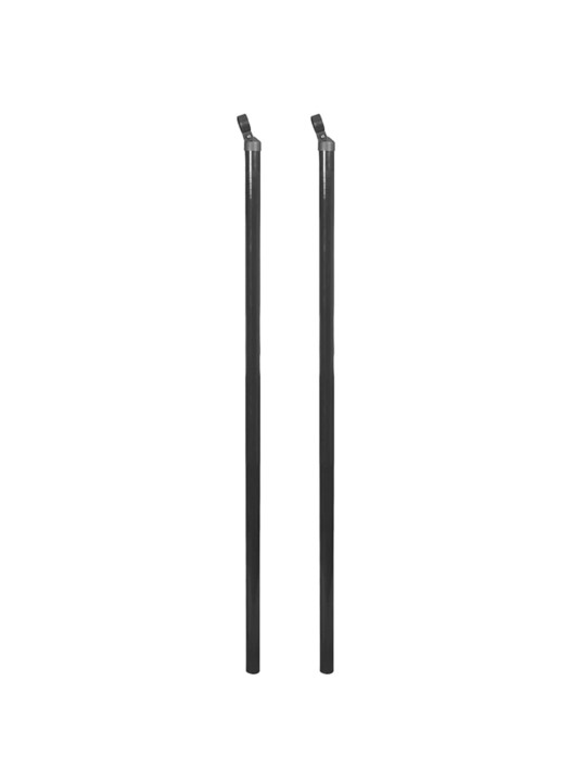 Stiepļu žogs ar zemes enkuriem, 0,8x25 m, pelēks