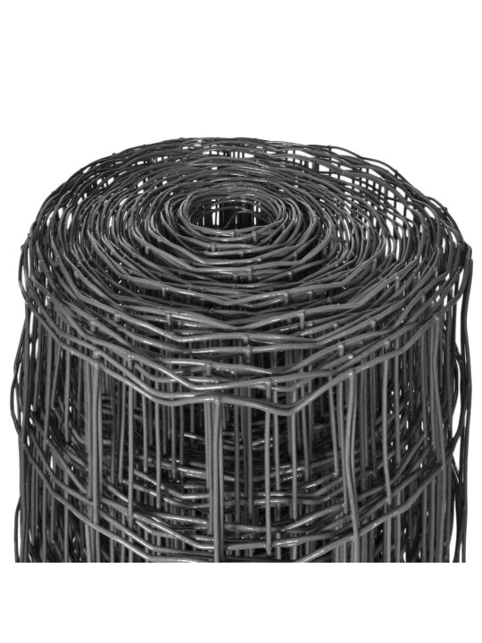 Euro stiepļu žogs, tērauds, 25x1 m, pelēks