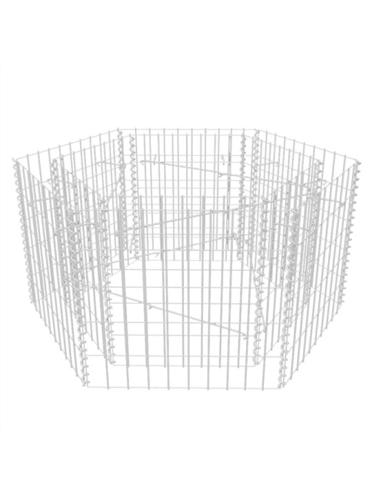 Gabions, augstā puķu kaste, 100x90x50 cm, sešstūrveida