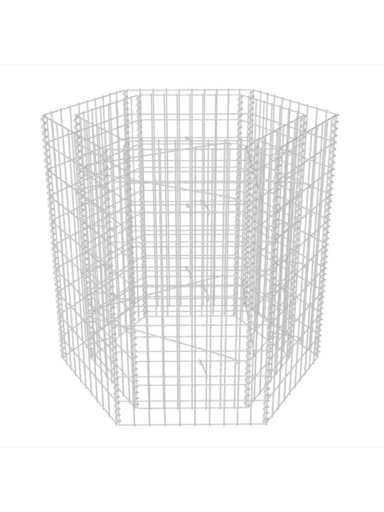 Gabions, augstā puķu kaste, 100x90x100 cm, sešstūrveida