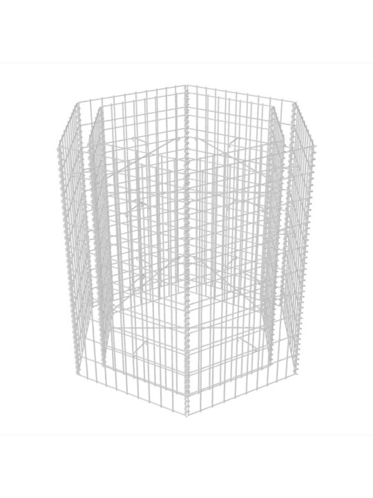 Gabions, augstā puķu kaste, 100x90x100 cm, sešstūrveida