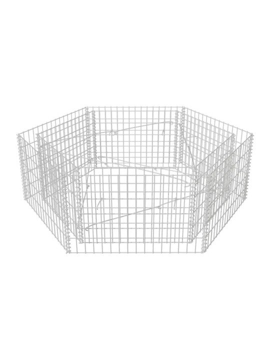 Gabions, augstā puķu kaste, 160x140x50 cm, sešstūrveida