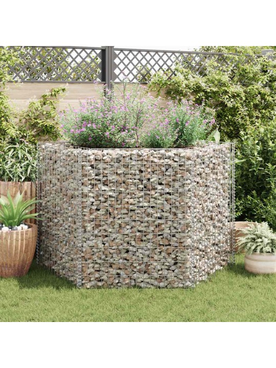 Gabions, augstā puķu kaste, 160x140x100 cm, sešstūrveida