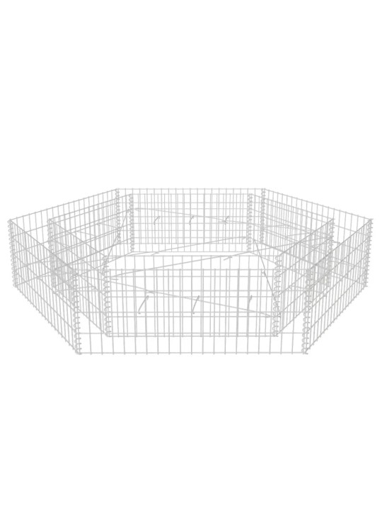 Gabions, augstā puķu kaste, 200x173x40 cm, sešstūrveida