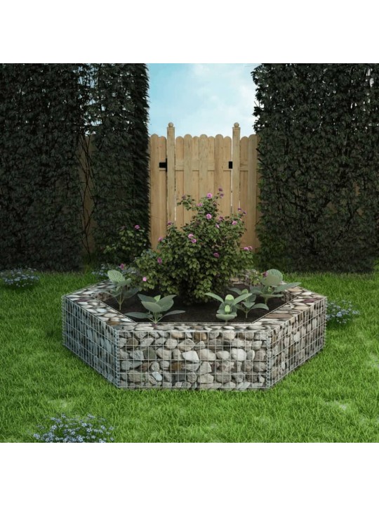 Gabions, augstā puķu kaste, 200x173x40 cm, sešstūrveida